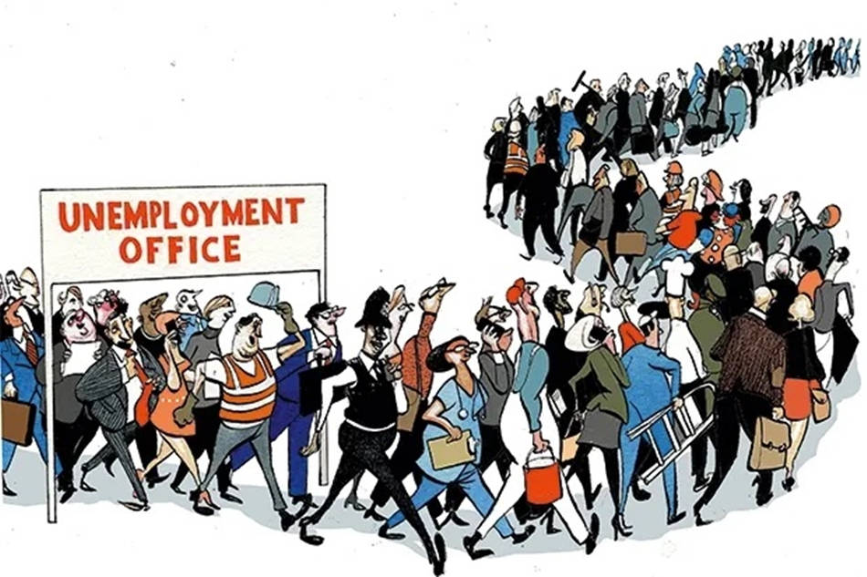 Unemployment Office Caricature Digital Art Wallpaper