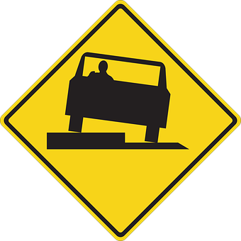 Uneven Road Sign Warning PNG