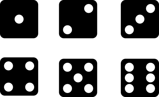 Unfolded Dice Pattern PNG