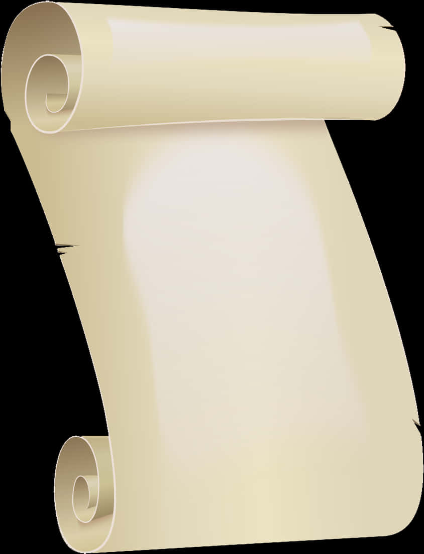 Unfurled Parchment Scroll PNG