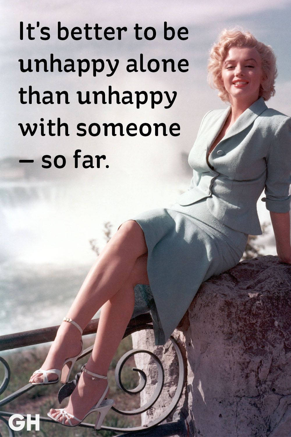 Unhappy Alone Marilyn Monroe Quotes Wallpaper