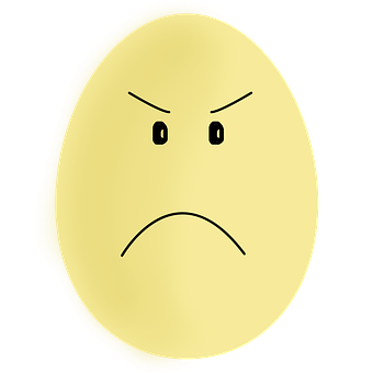 Unhappy Egg Expression PNG