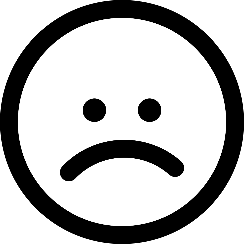 Download Unhappy Face Icon | Wallpapers.com