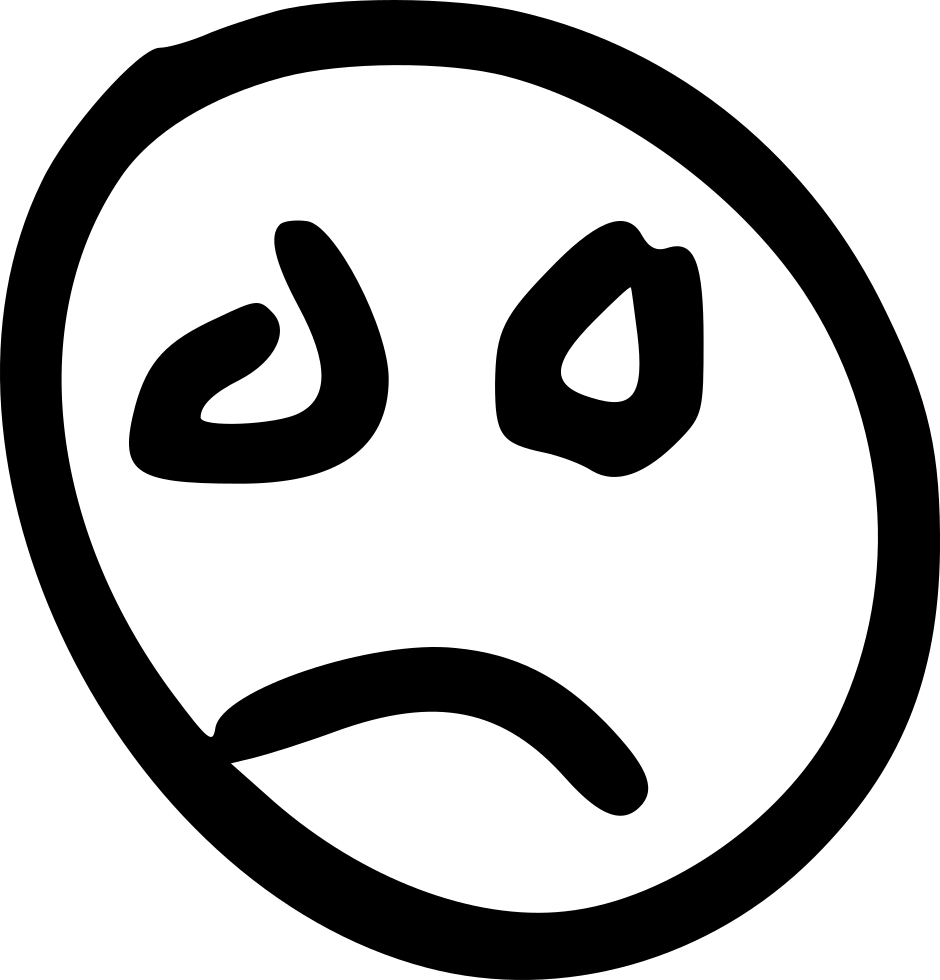 Unhappy_ Face_ Emoji_ Vector PNG