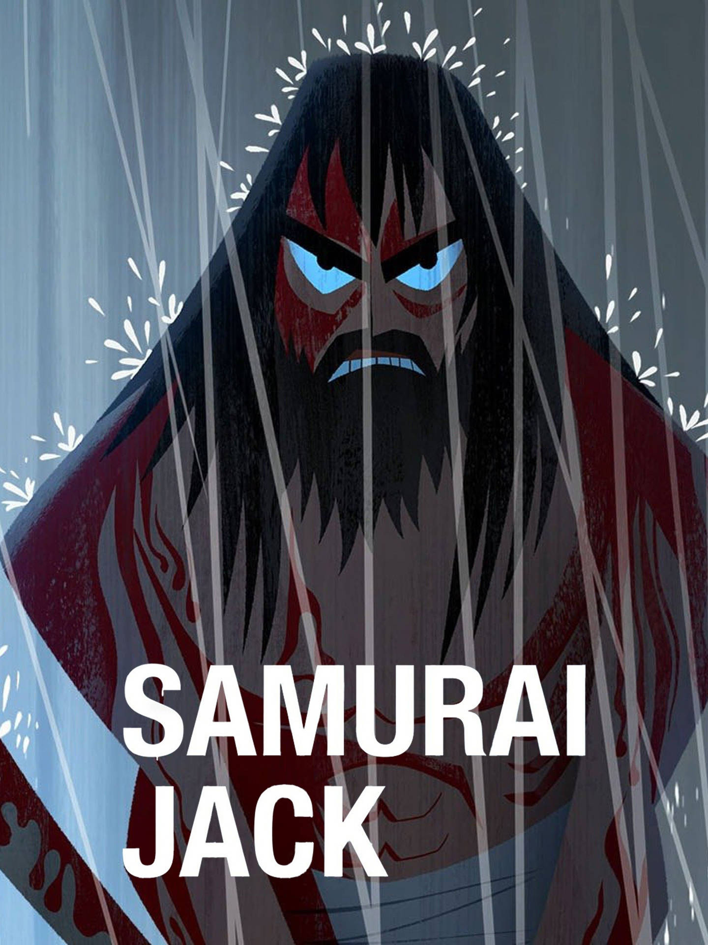 Unhinged Samurai Jack In The Rain Background