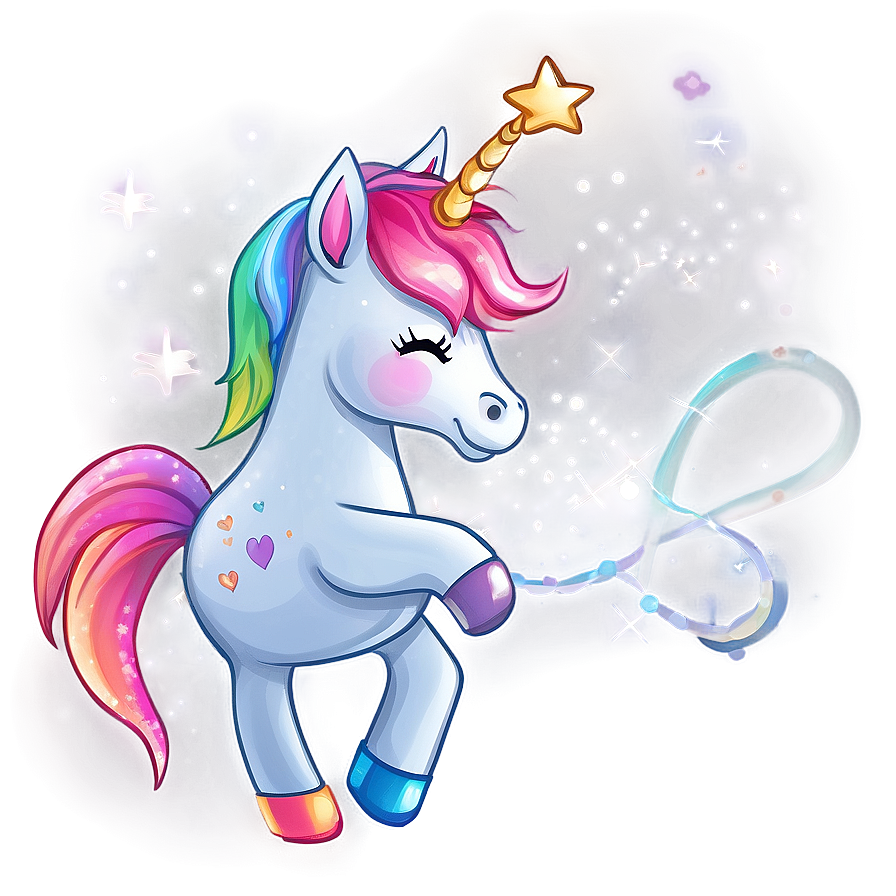 Unicorn And Stars Png 05032024 PNG