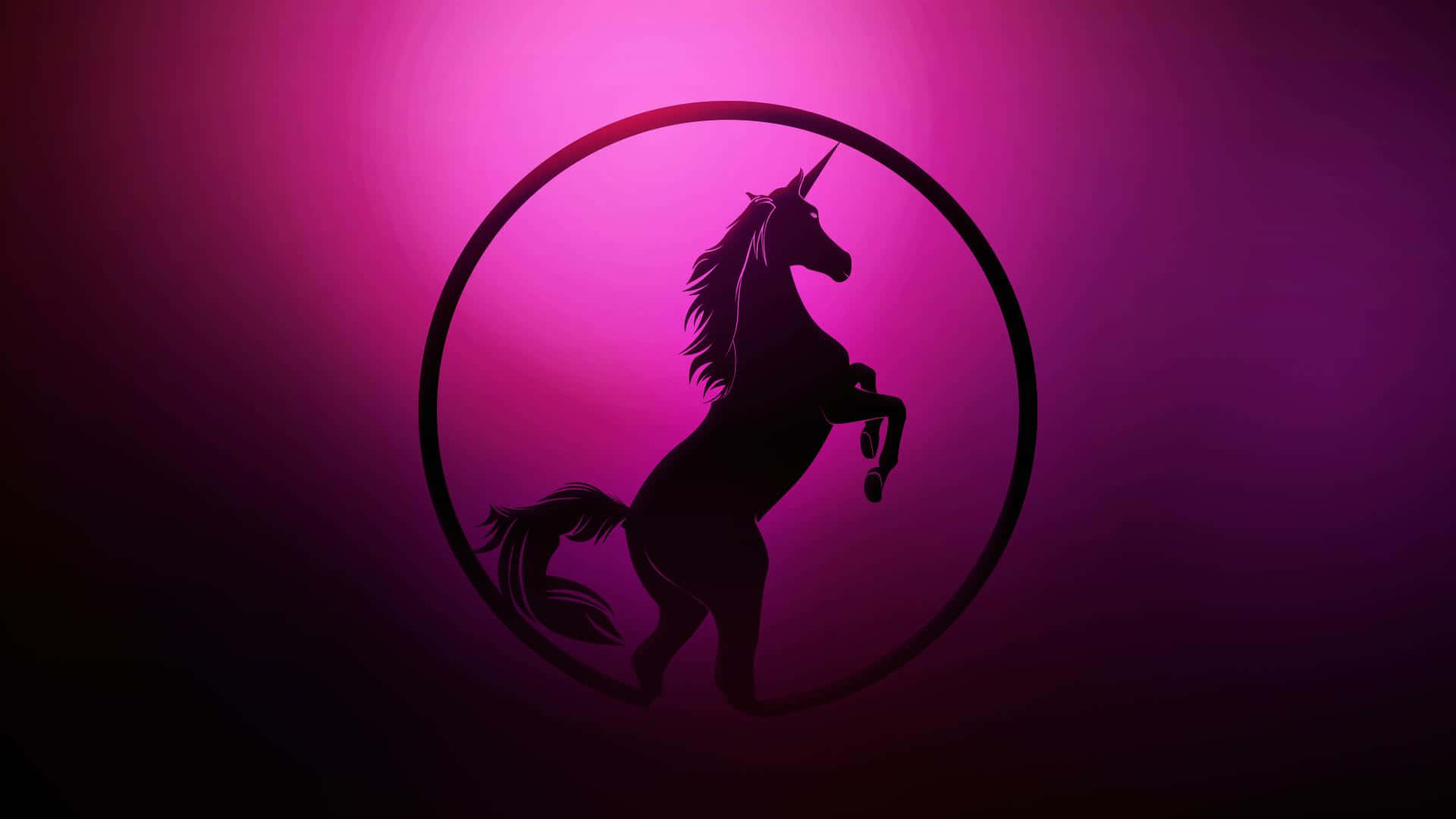Legendary Unicorn Pink Monochromatic Background