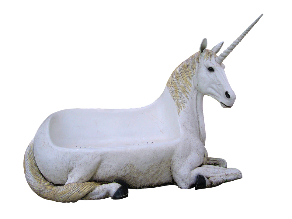 Unicorn Bathtub Sculpture PNG