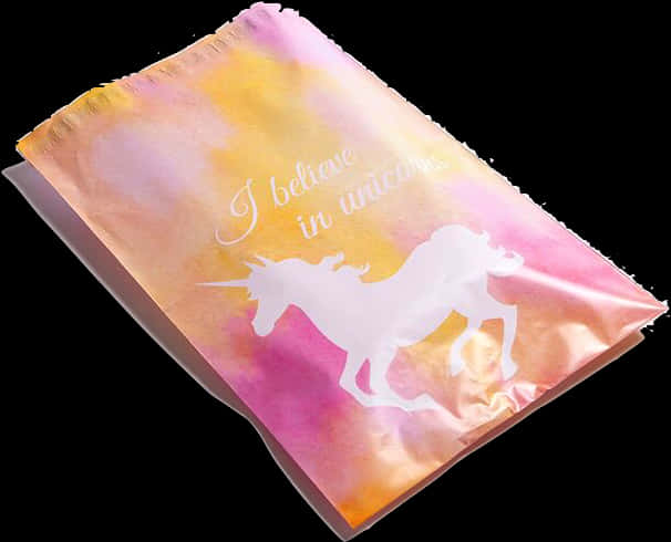 Unicorn Belief Pillowcase Design PNG