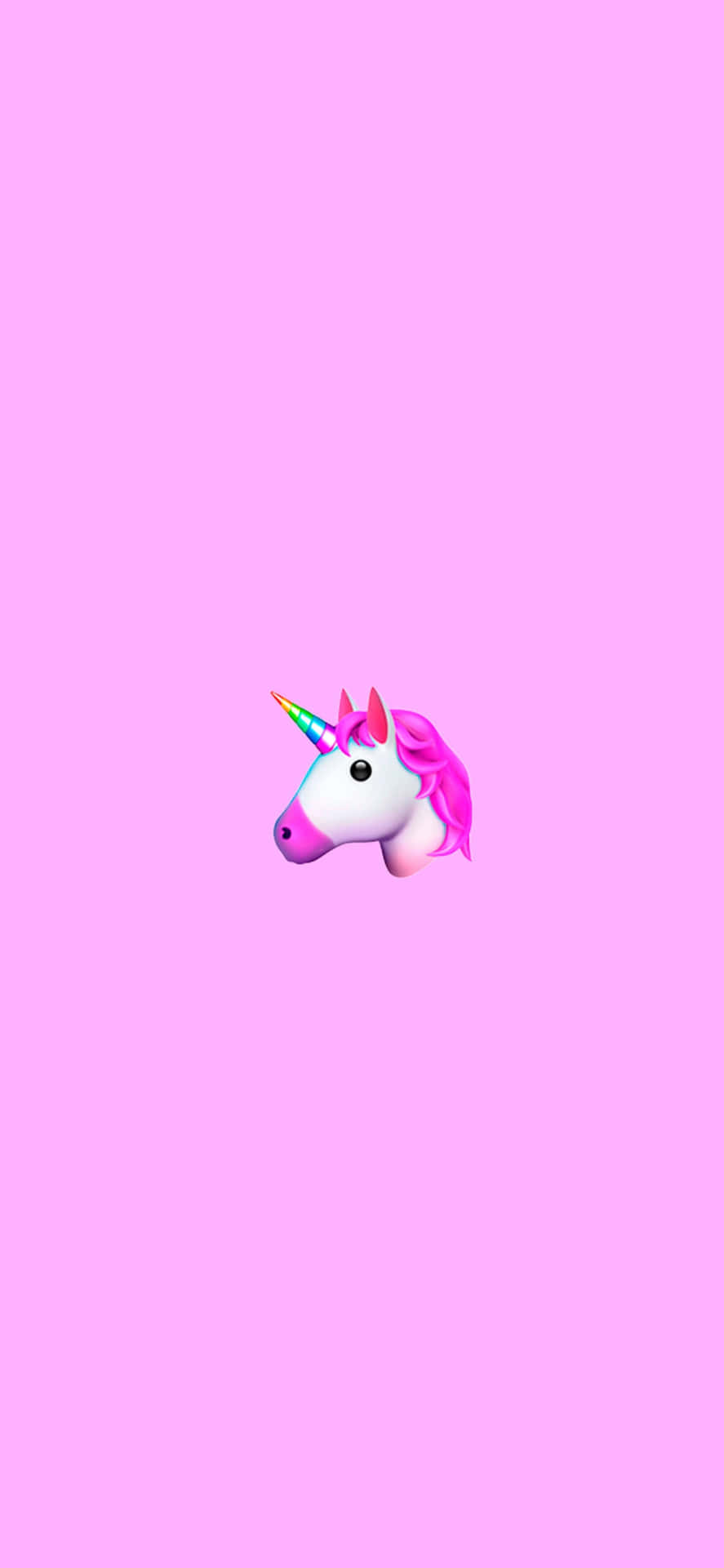 Unicorn Emoji Pink Background Wallpaper