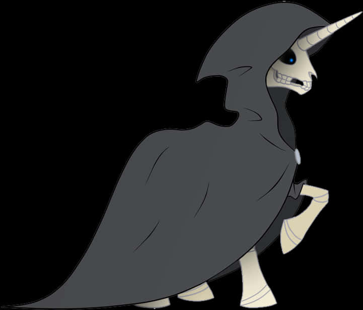 Unicorn Grim Reaper Cartoon PNG