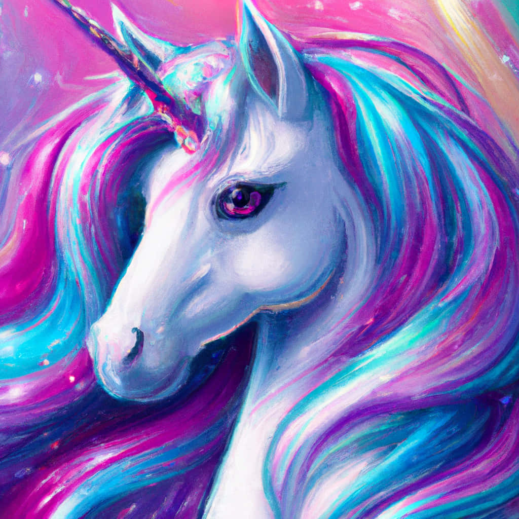 Immaginedi Un Dipinto Digitale Di Un Unicorno