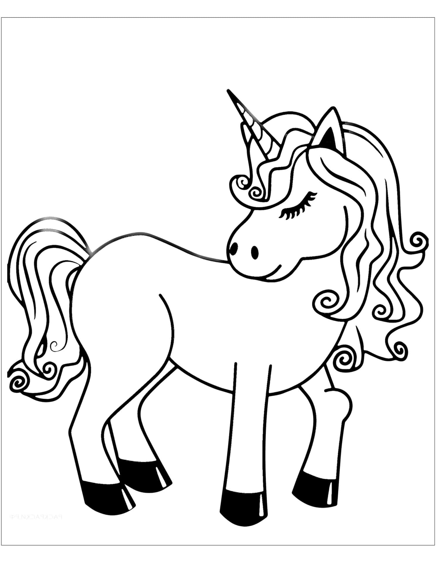 Unicorn Line Drawing Picture