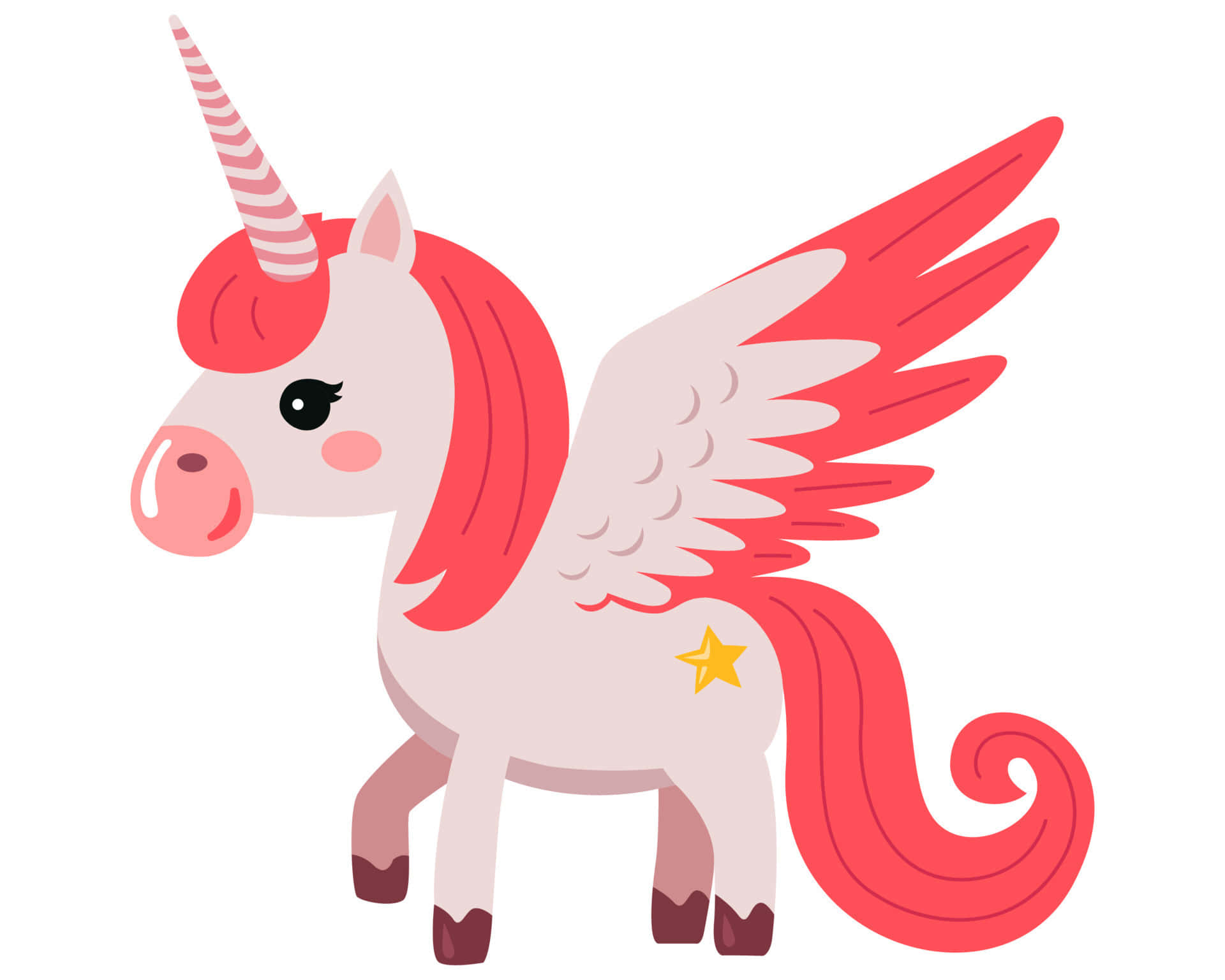 Pink Unicorn With A Star Picture