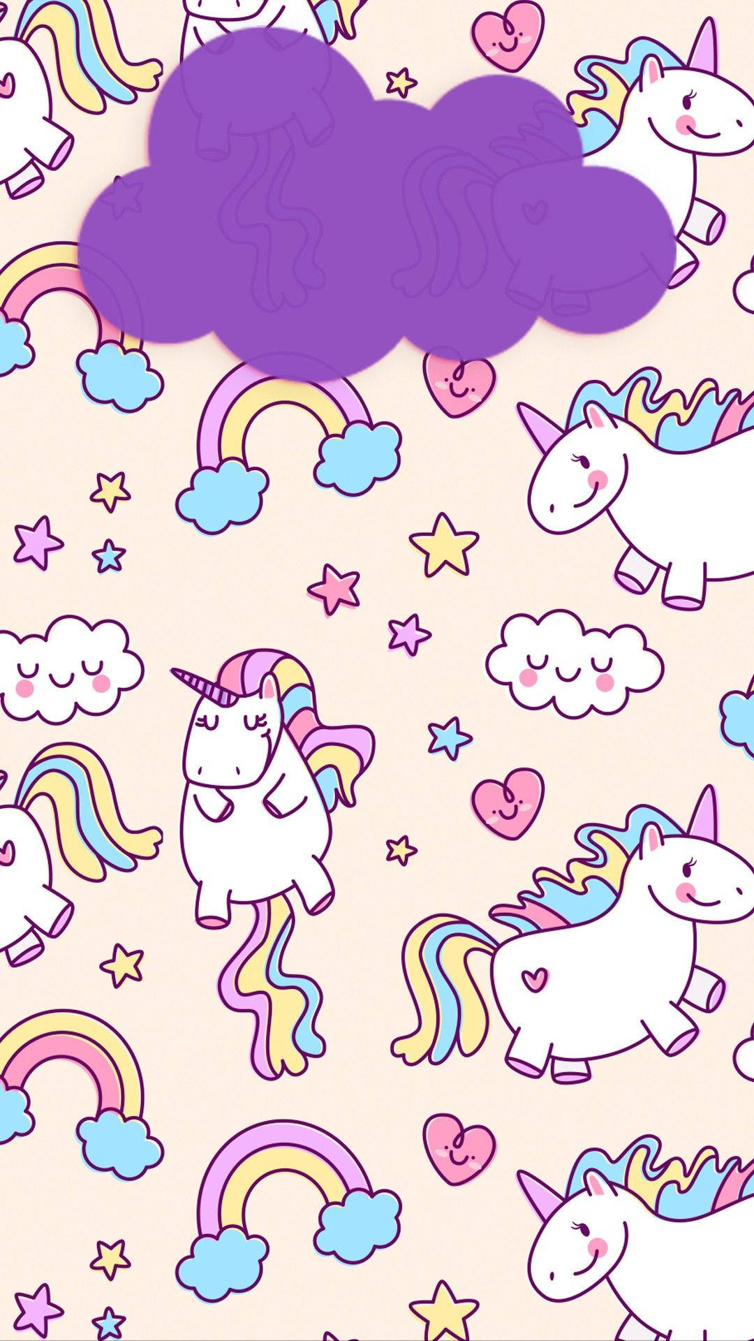 Unicorn Rainbow For Cute Girly Phone Wallpaper