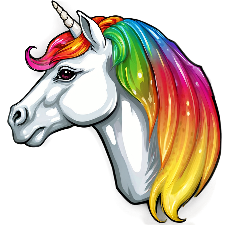 Unicorn With Rainbow Png Sby PNG