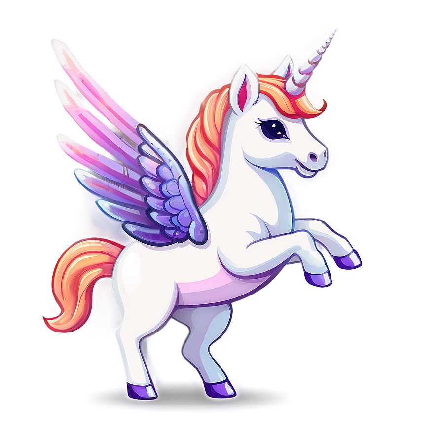 Unicorn With Wings Clipart Png Abd7 PNG