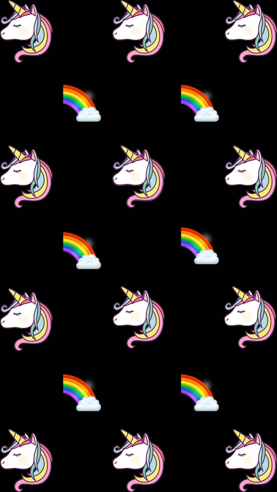 Unicornand Rainbow Pattern Wallpaper