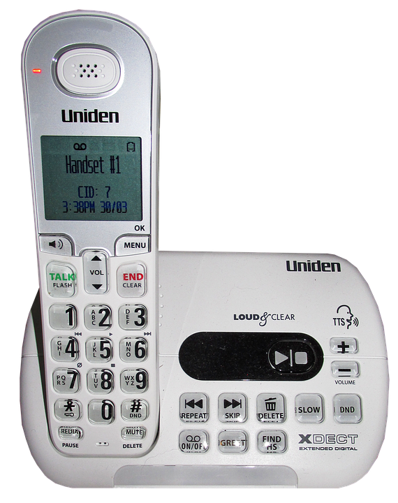 Uniden Cordless Phone Docked PNG