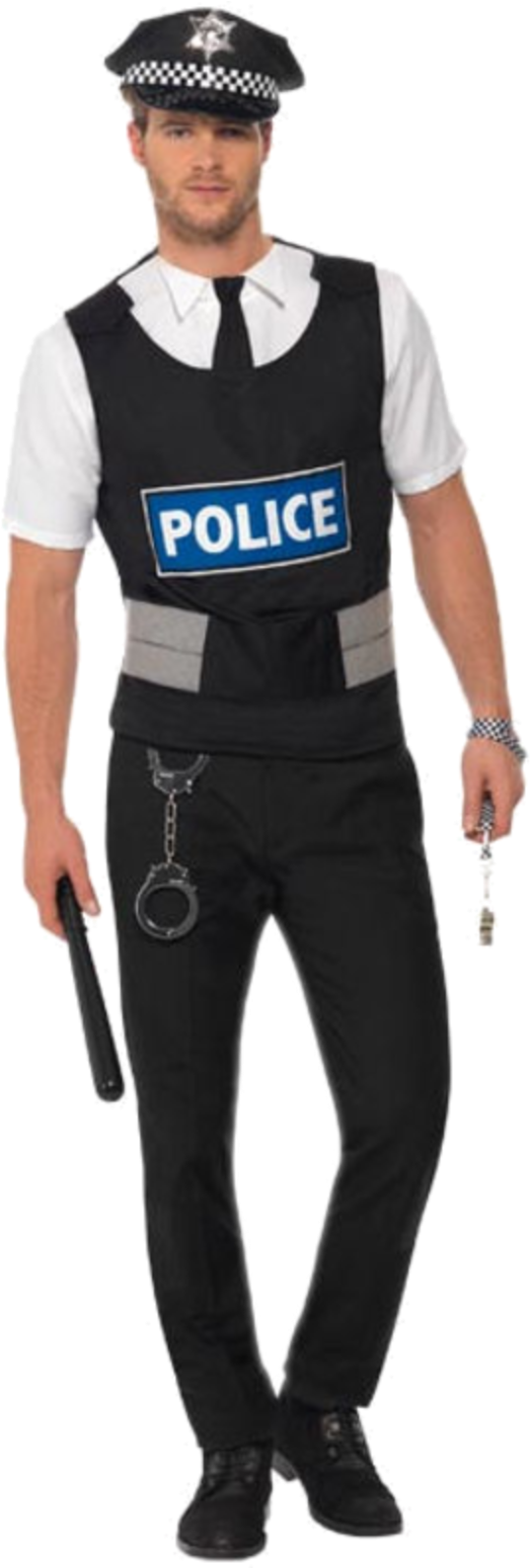 Uniformed Police Officer Standing PNG