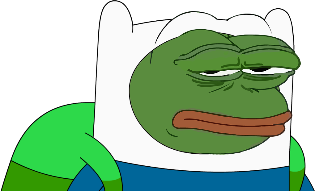 Unimpressed_ Frog_in_ Adventure_ Time_ Style.png PNG