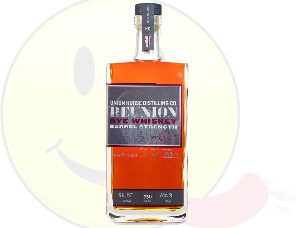 Union Horse Rye Whiskey Barrel Strength Bottle PNG