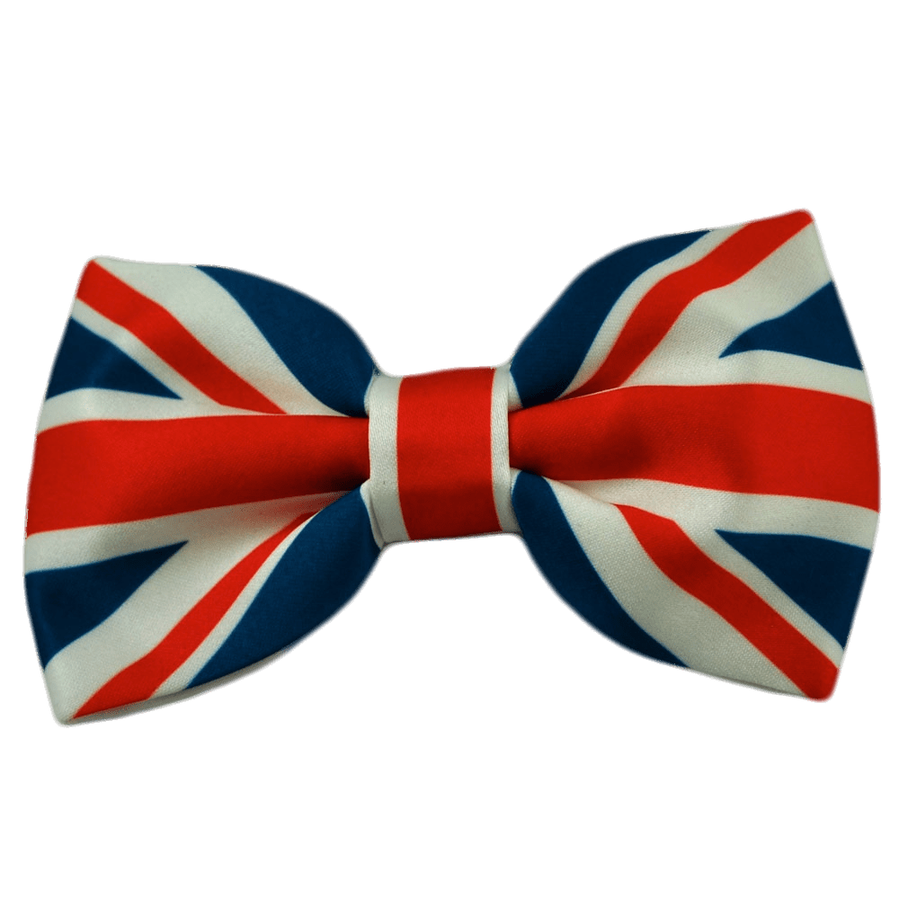Union Jack Bow Tie PNG