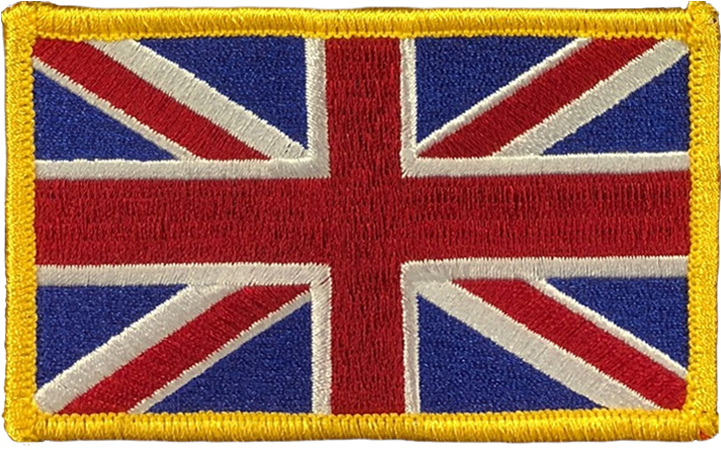 Union Jack Embroidered Patch PNG