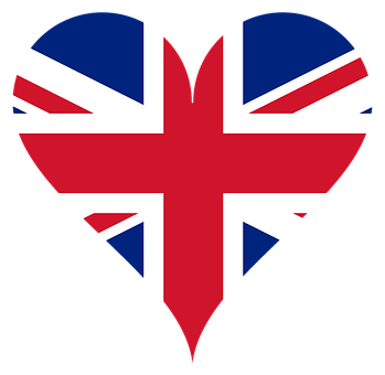 Union Jack Heart Shape PNG