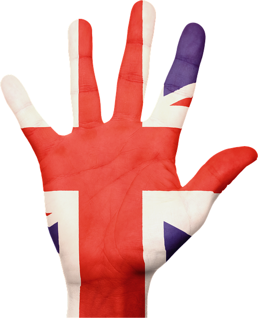 Union Jack Painted Hand PNG