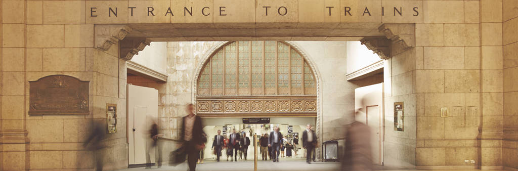 Union Station Entrance To Trains Wallpaper