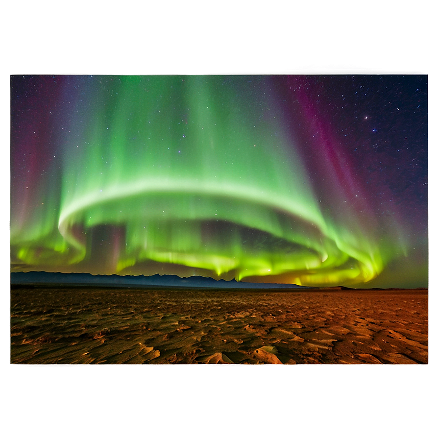 Unique Aurora Over Desert Png 16 PNG