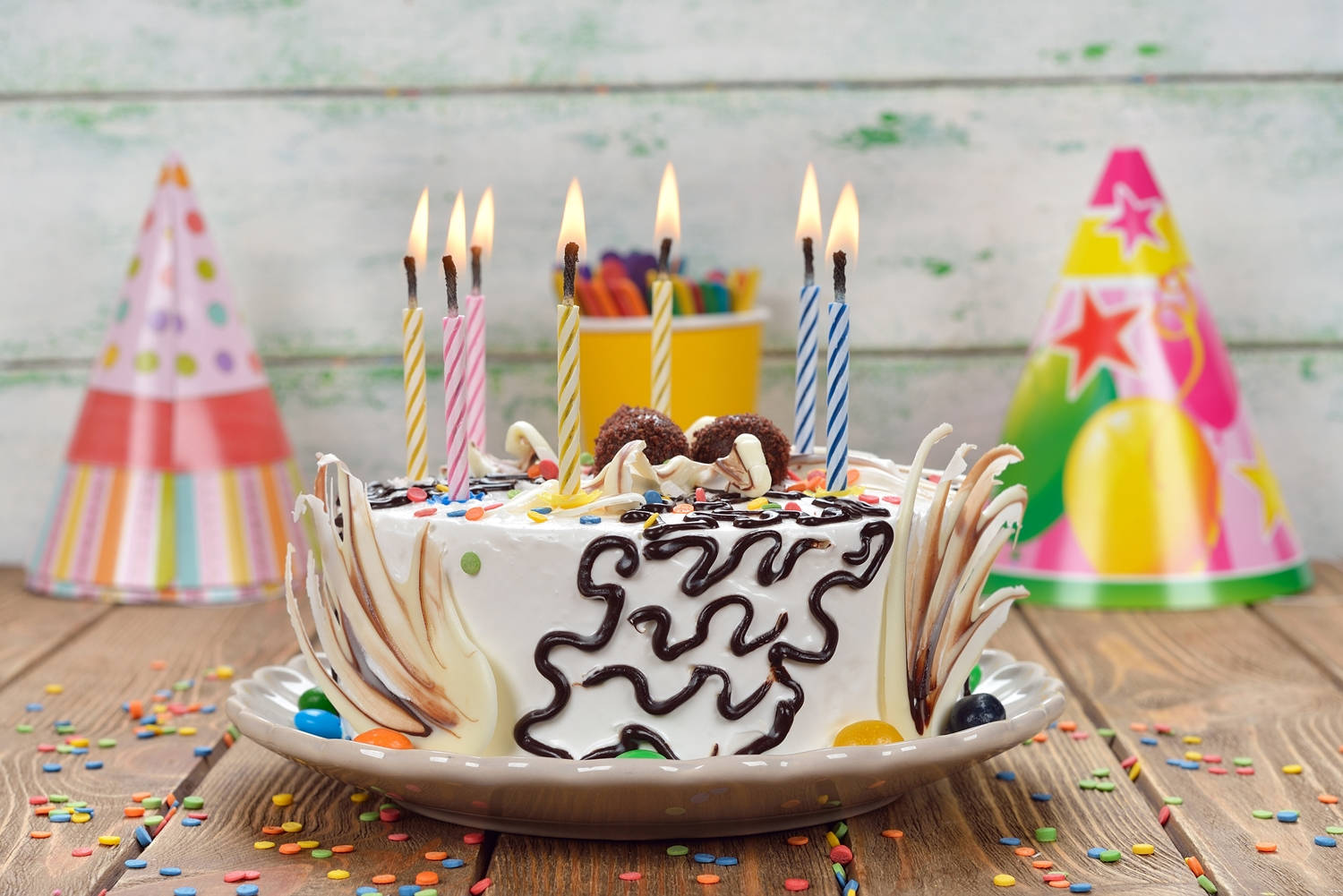 Unique Decoration Birthday Cake Candles Wallpaper