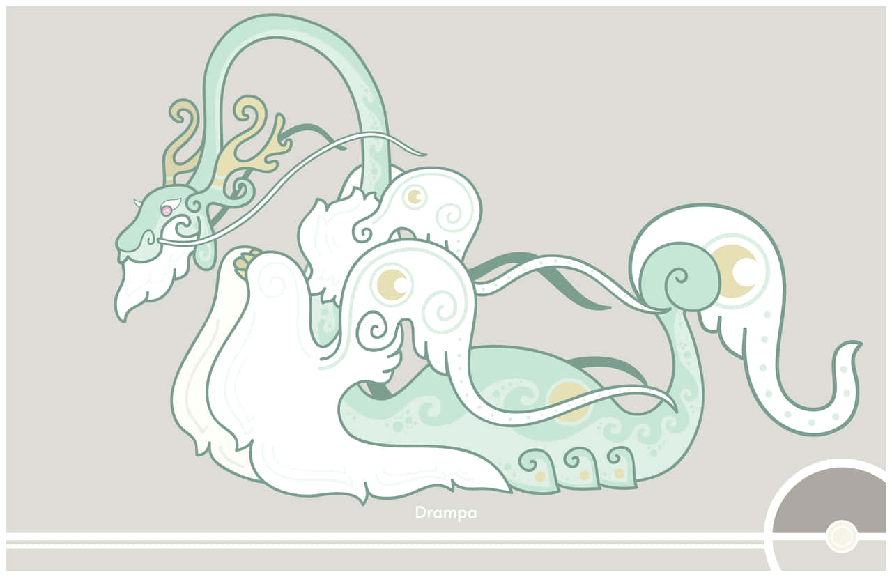 Unique Drampa Dragon Graphic Wallpaper