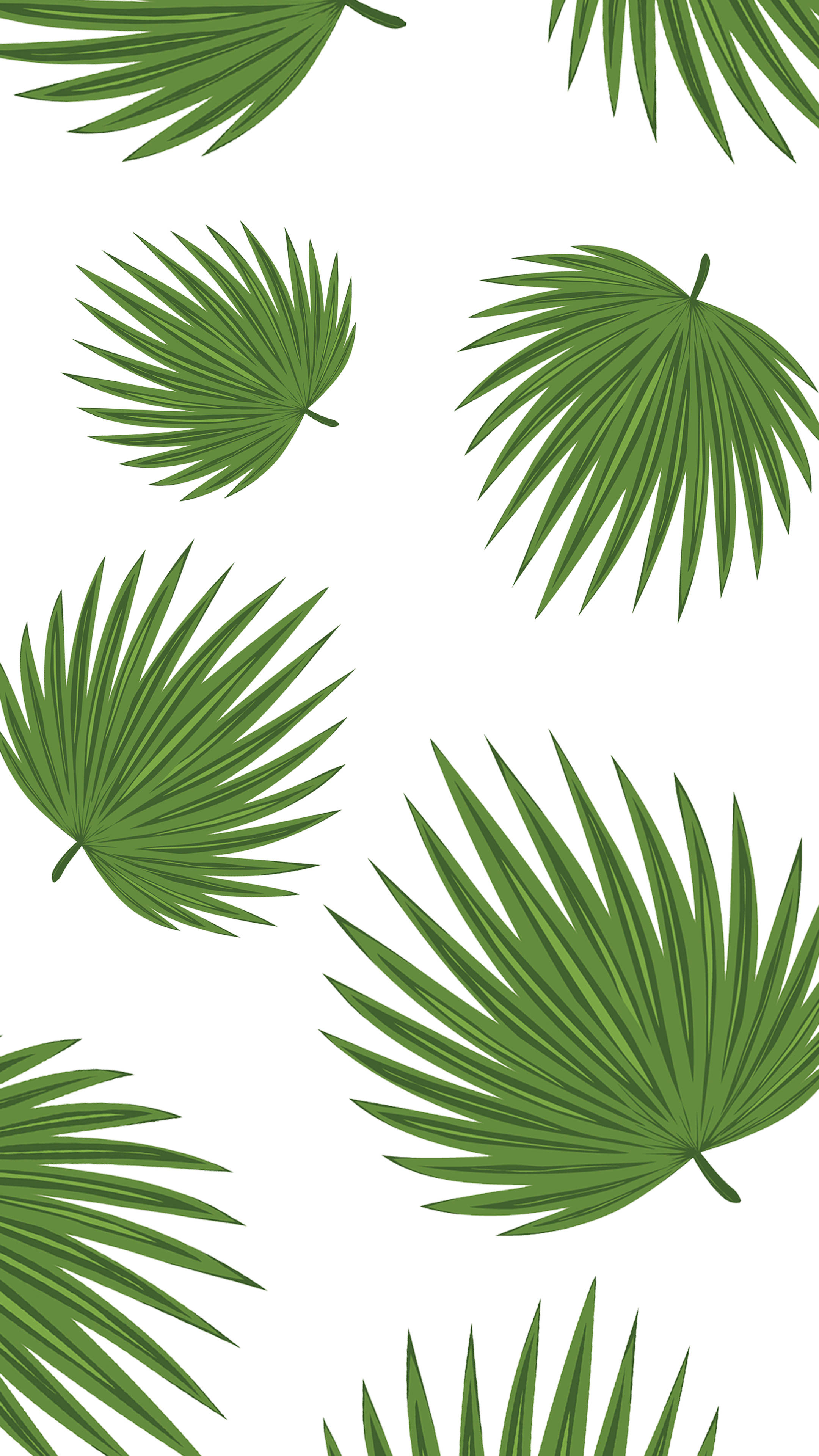 Unique Minimalist Plant Leaf Pattern Wallpaper