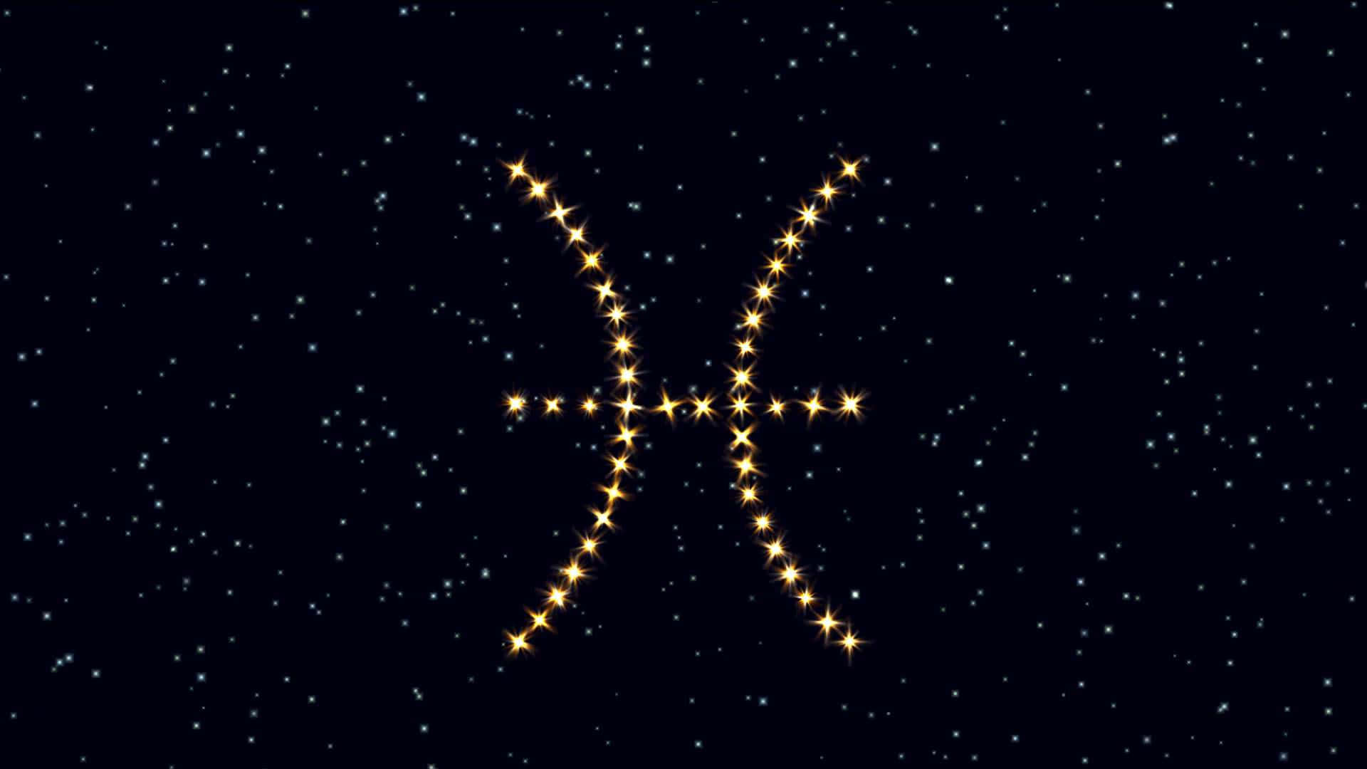 A Starry Sky With A Zodiac Sign Wallpaper