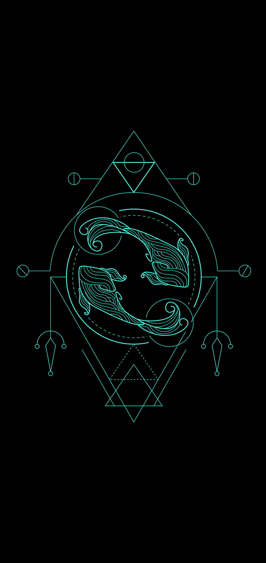 A Green Logo With A Geometric Design Wallpaper