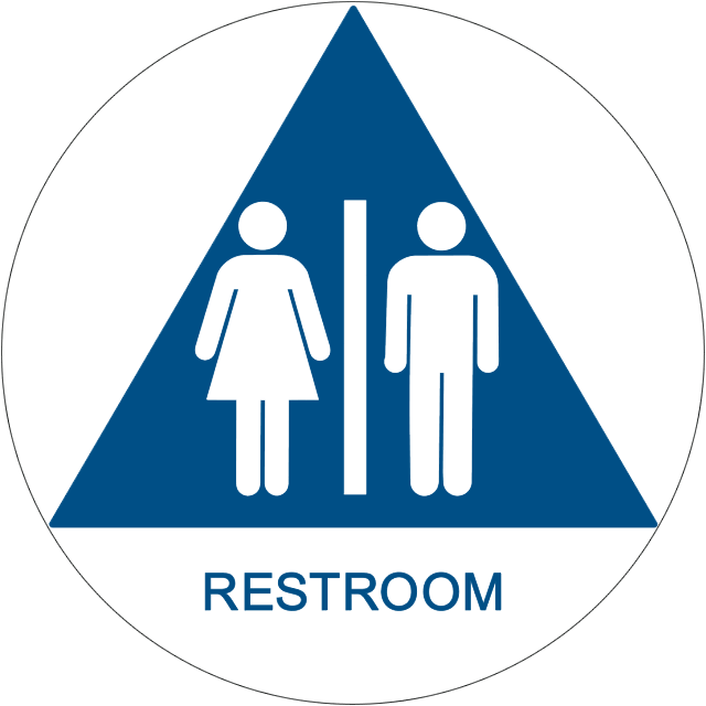 Unisex Restroom Sign Graphic PNG