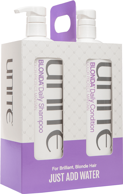 Unite Blonde Hair Care Products PNG
