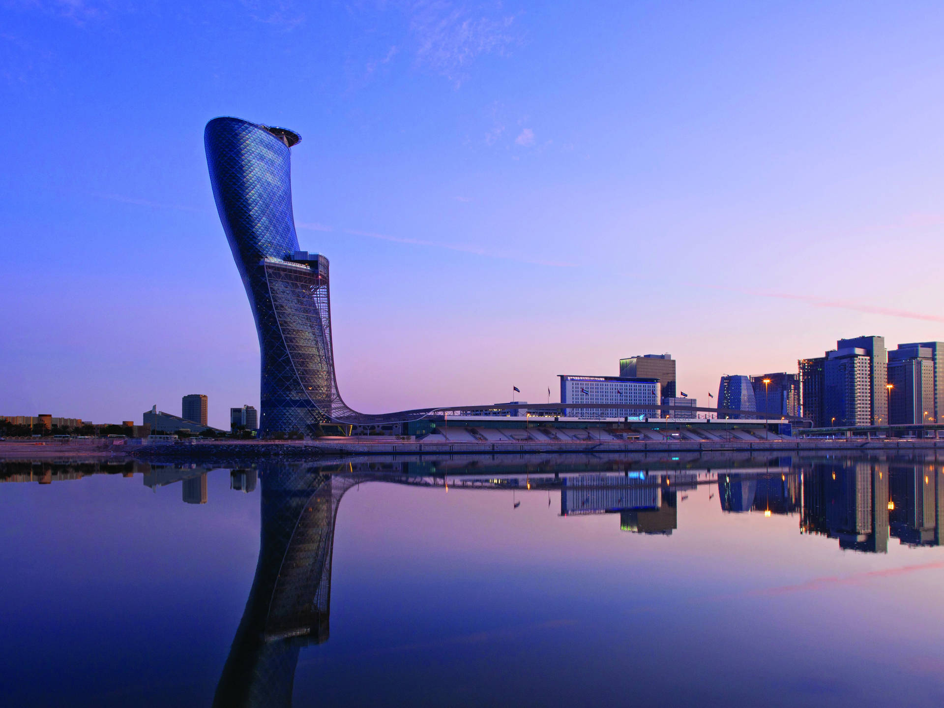 United Arab Emirates Capital Gate Background