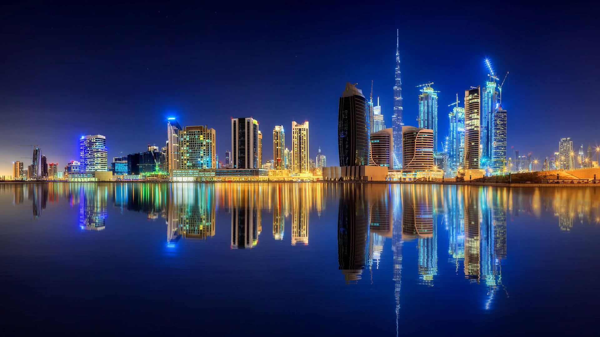 United Arab Emirates City Lights Background