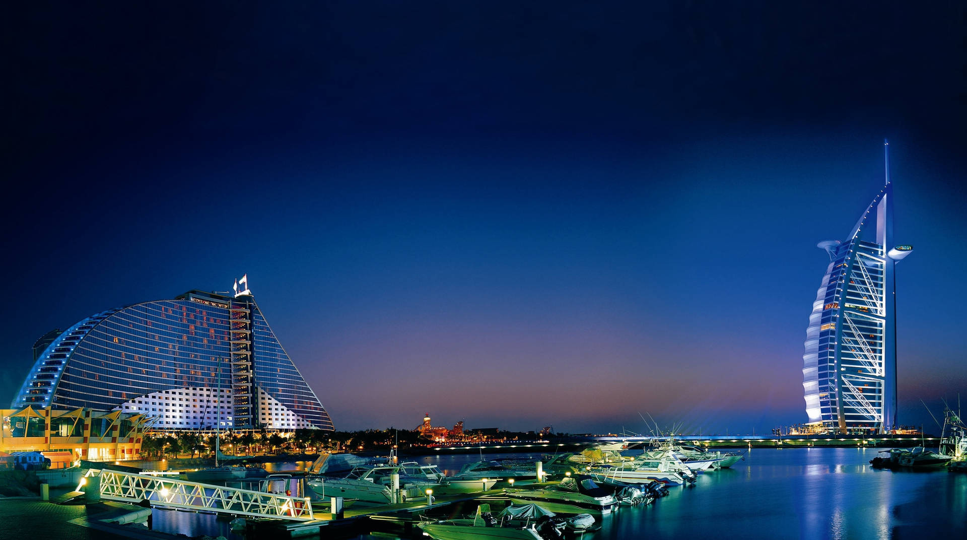 United Arab Emirates Dark Blue Sky Background