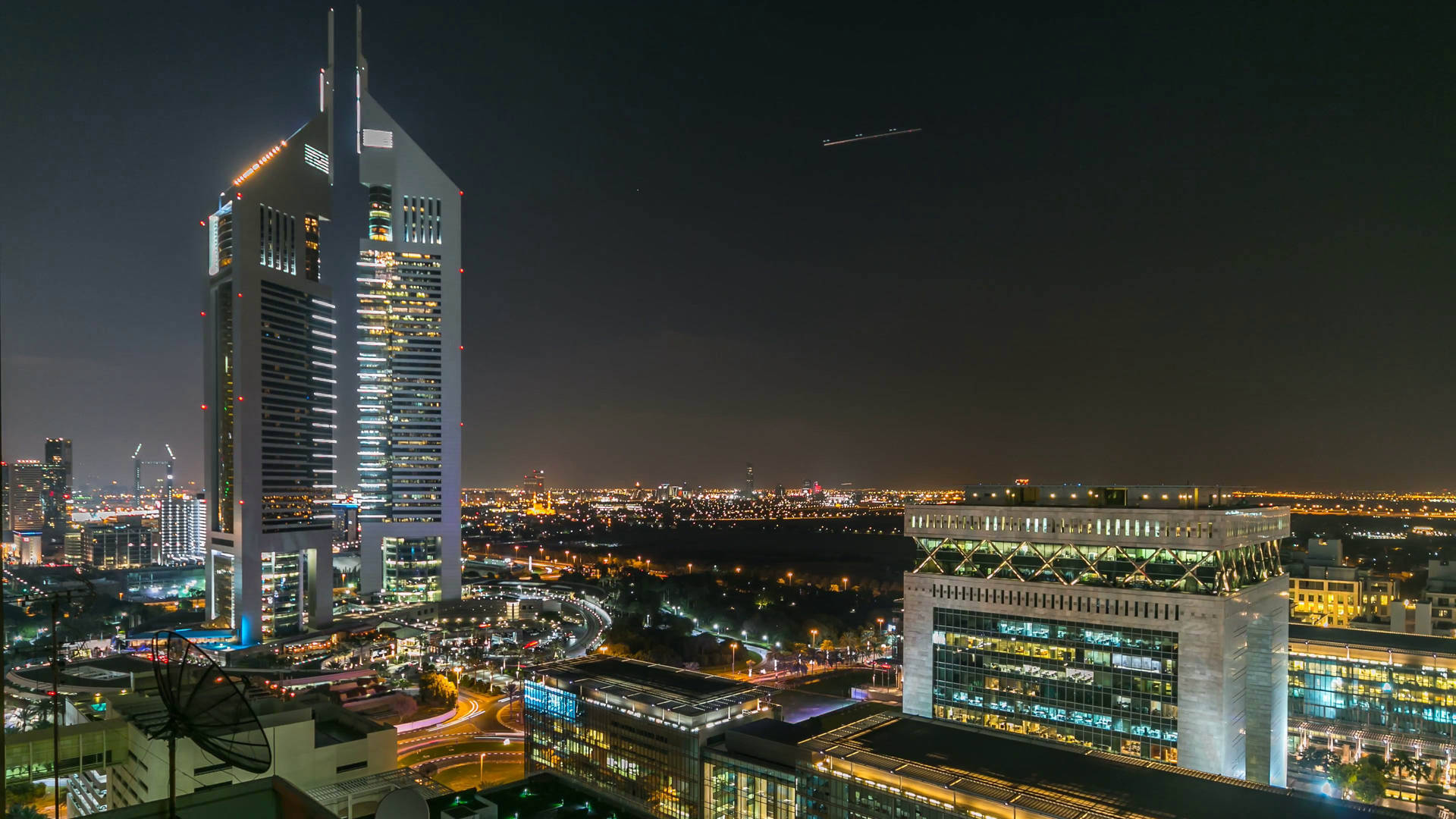 United Arab Emirates Dubai Emirates Towers Background