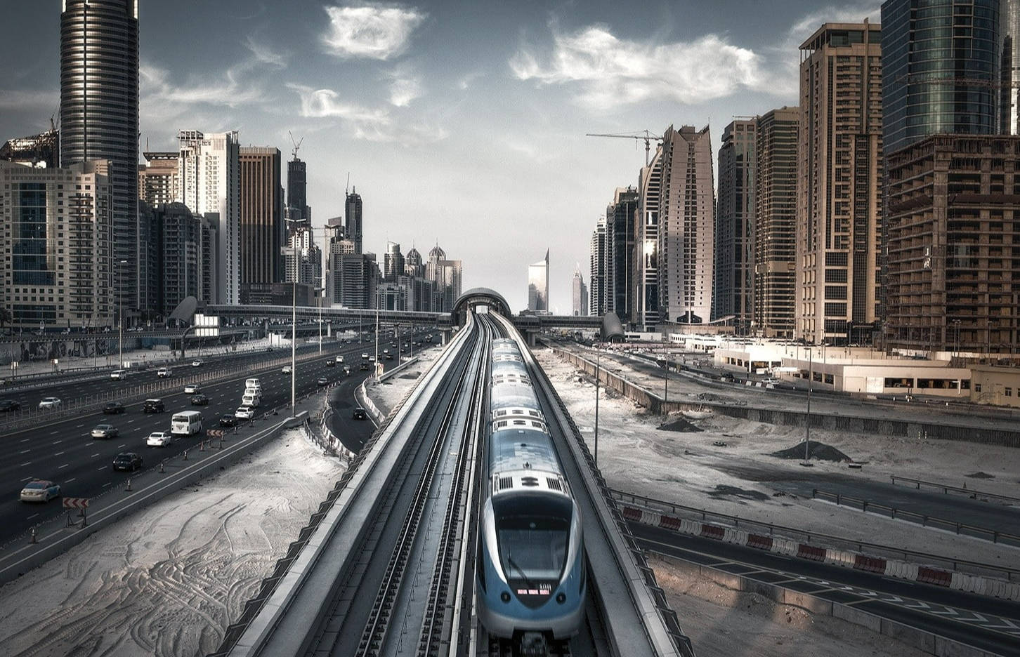 United Arab Emirates Dubai Metro Background