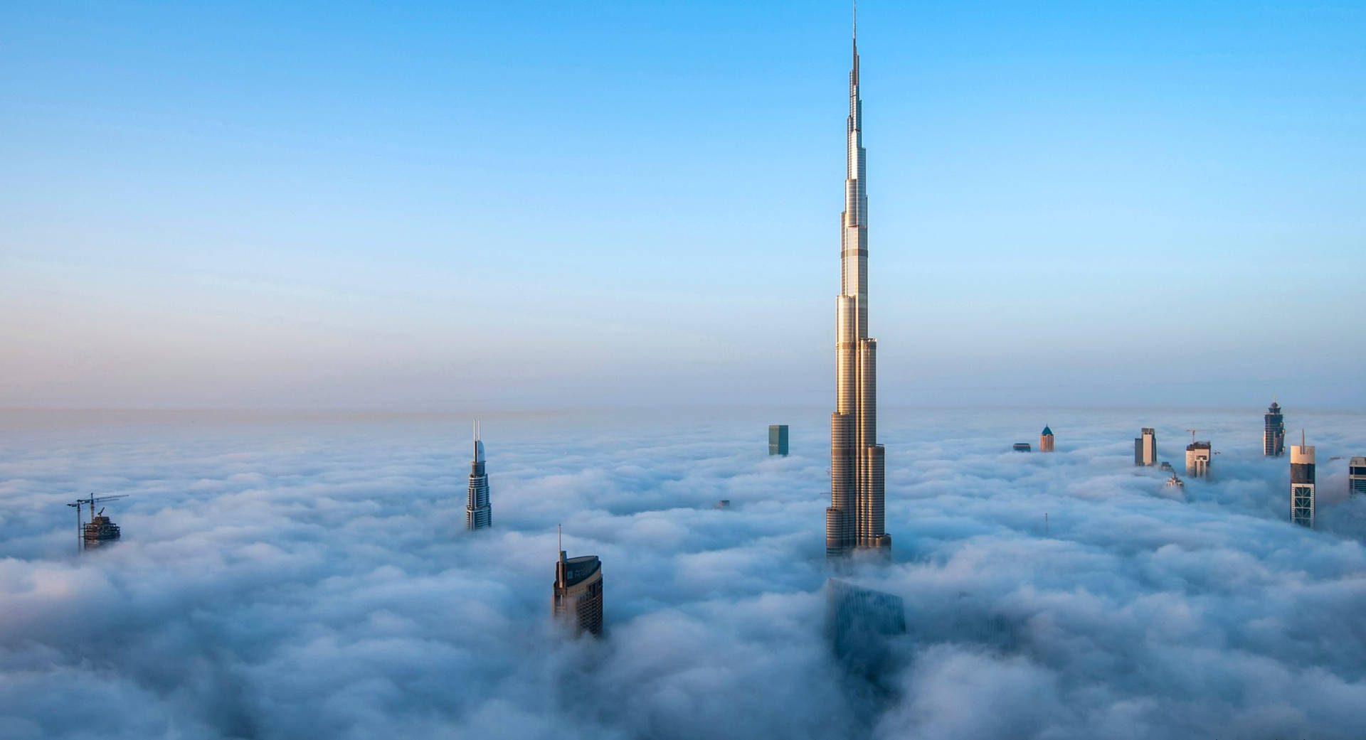 United Arab Emirates Dubai Sea Of Clouds Background