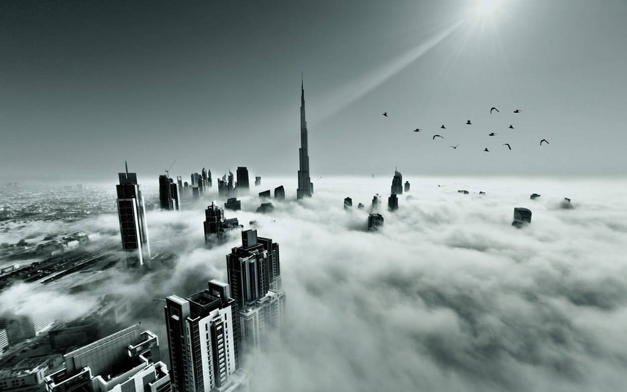 United Arab Emirates Monochrome Background