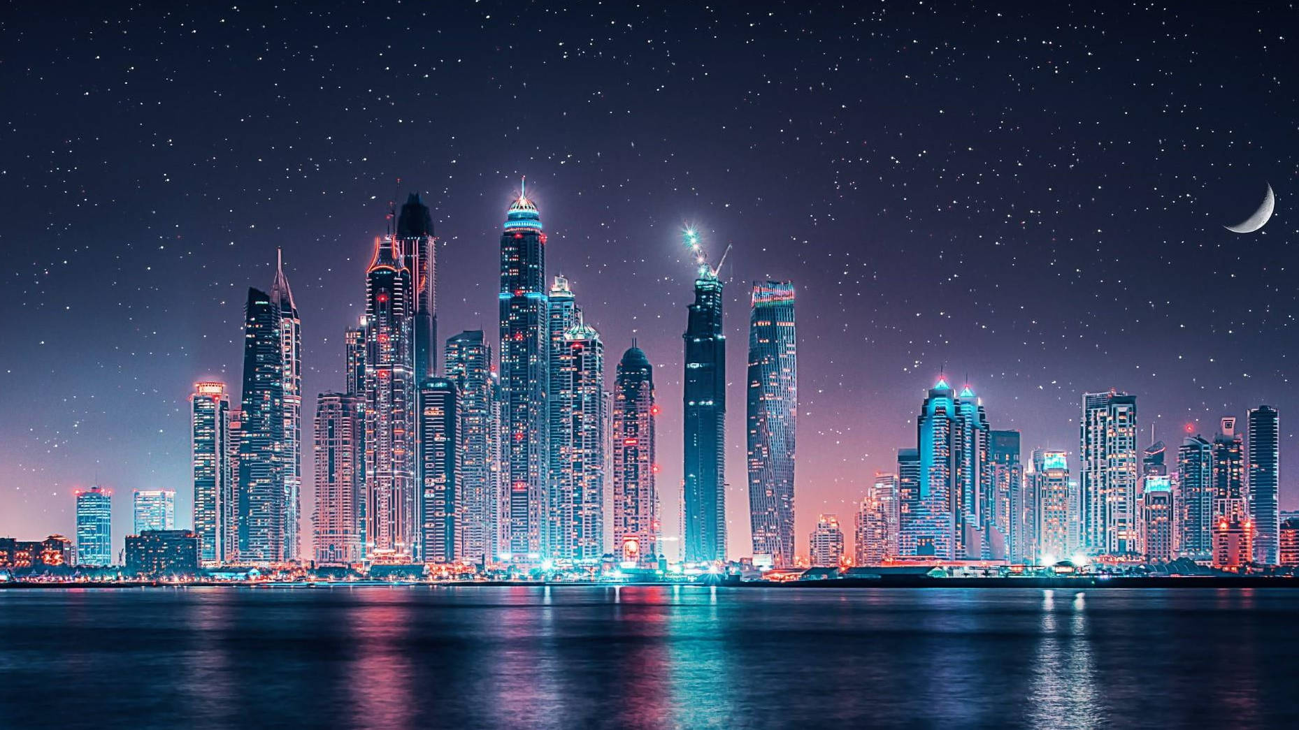 United Arab Emirates Starry Night Sky Background