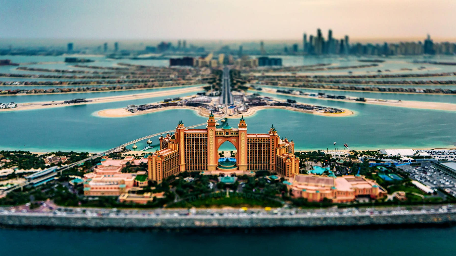 United Arab Emirates Tilt Shift Photography Background