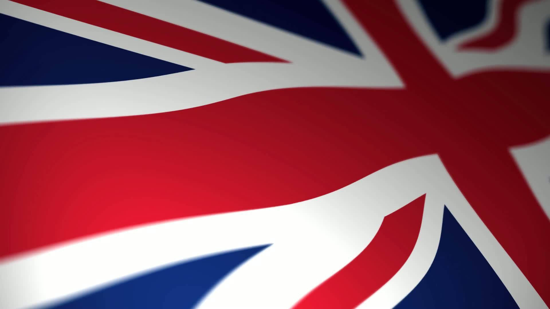 United Kingdom Flag In Close-up Background
