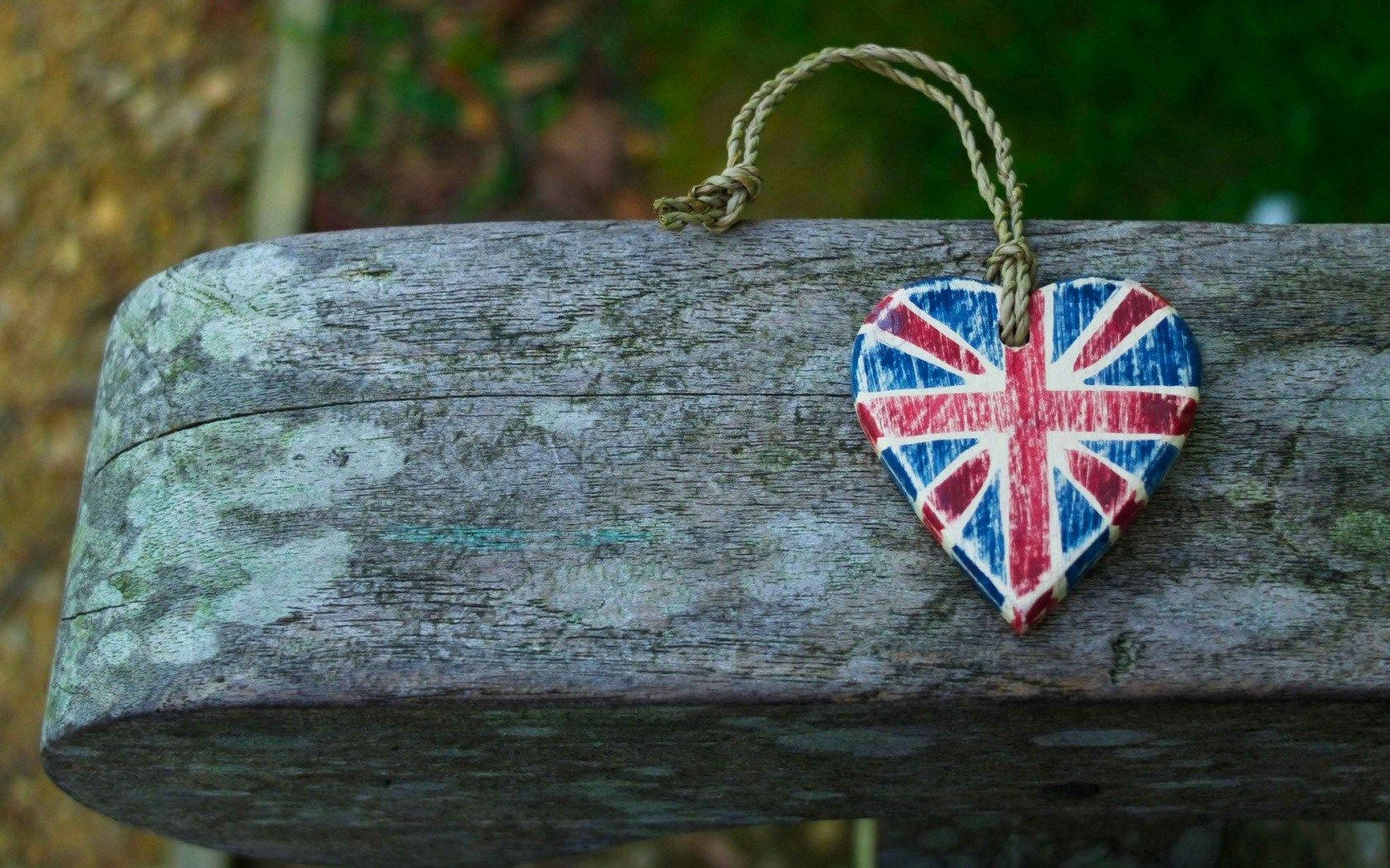 United Kingdom Flag In Heart Shape Background